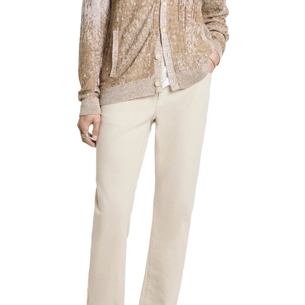 John Varvatos Cream and Gray Tag